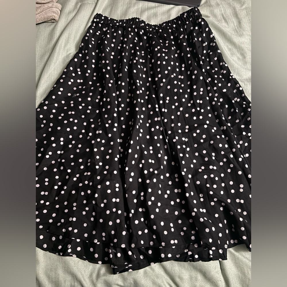 Polka Dot Black Skirt